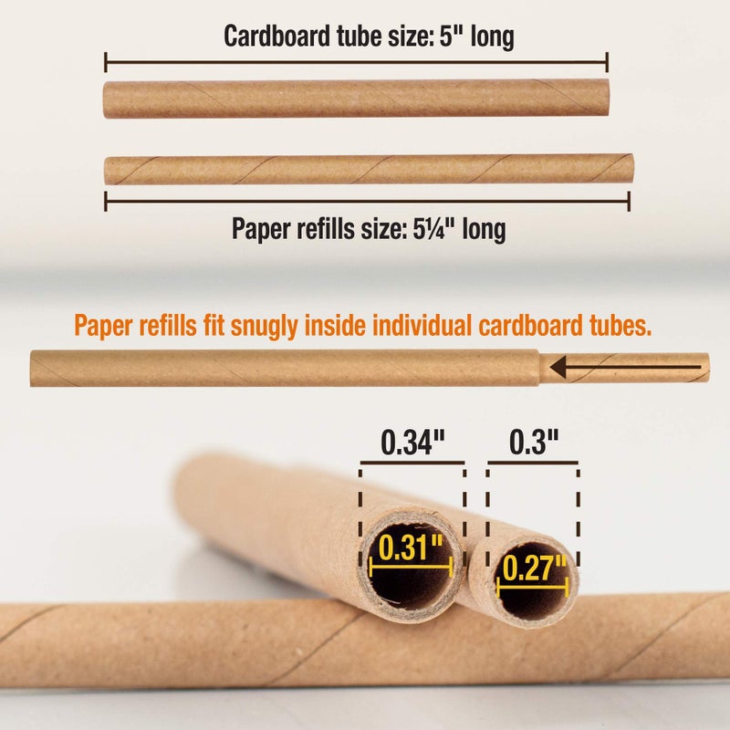 Rivajam 150 Mason Bee House Tubes Refill Pack | 75 Cardboard Bee Tubes & 75 Paper Mason Bee Tube Liners | Mason Bee Supplies for Solitary Beehive House | Garden Pollinator Bee House Nest Tubes - Image 4